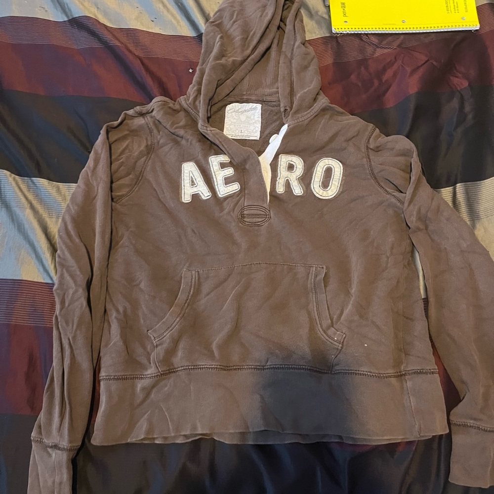 Aeropostale, Brown Hoodie, Large